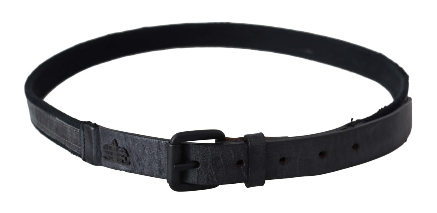 Chic Black Leather Waist Belt - Virtus & Savoir