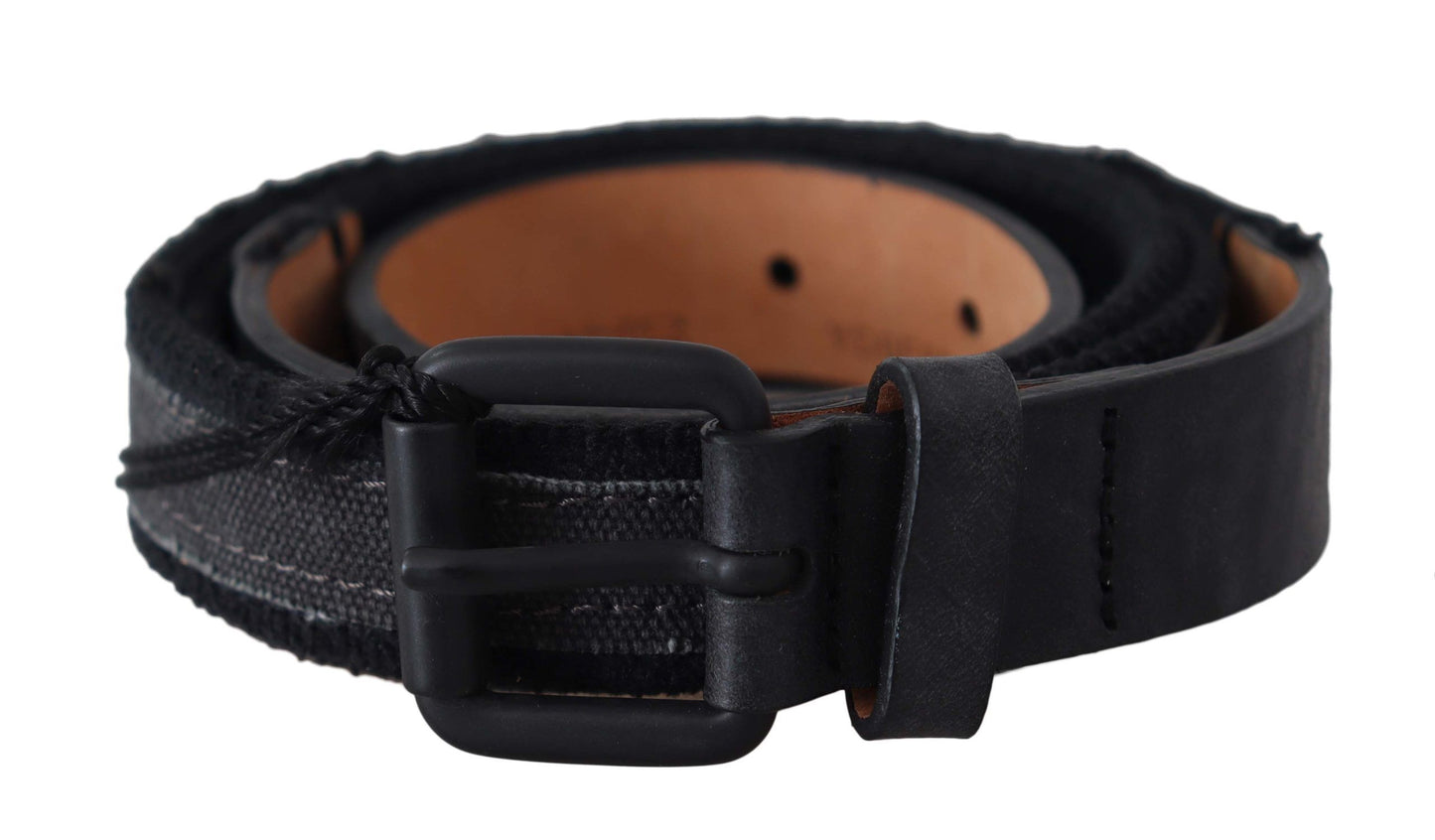 Chic Black Leather Waist Belt - Virtus & Savoir