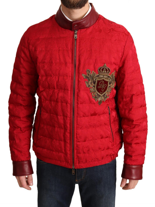 Red and Gold Bomber Designer Jacket - Virtus & Savoir