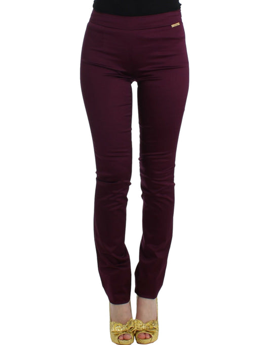 Elegant Purple Slim Pants - Virtus & Savoir