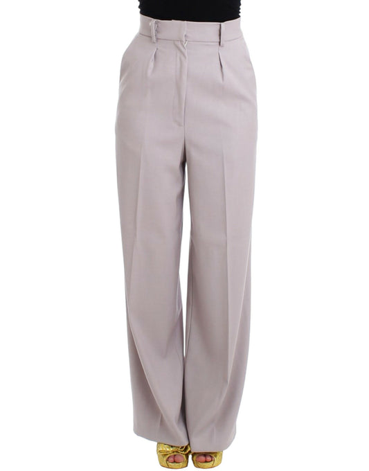 Sophisticated High Waisted Gray Pants - Virtus & Savoir