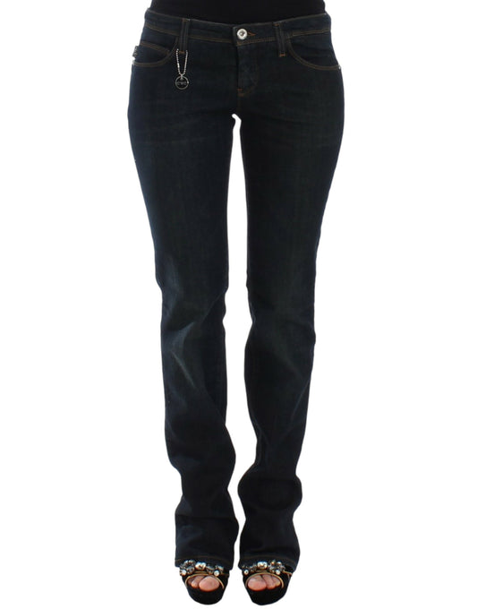 Chic Blue Slim Fit Denim Delight - Virtus & Savoir