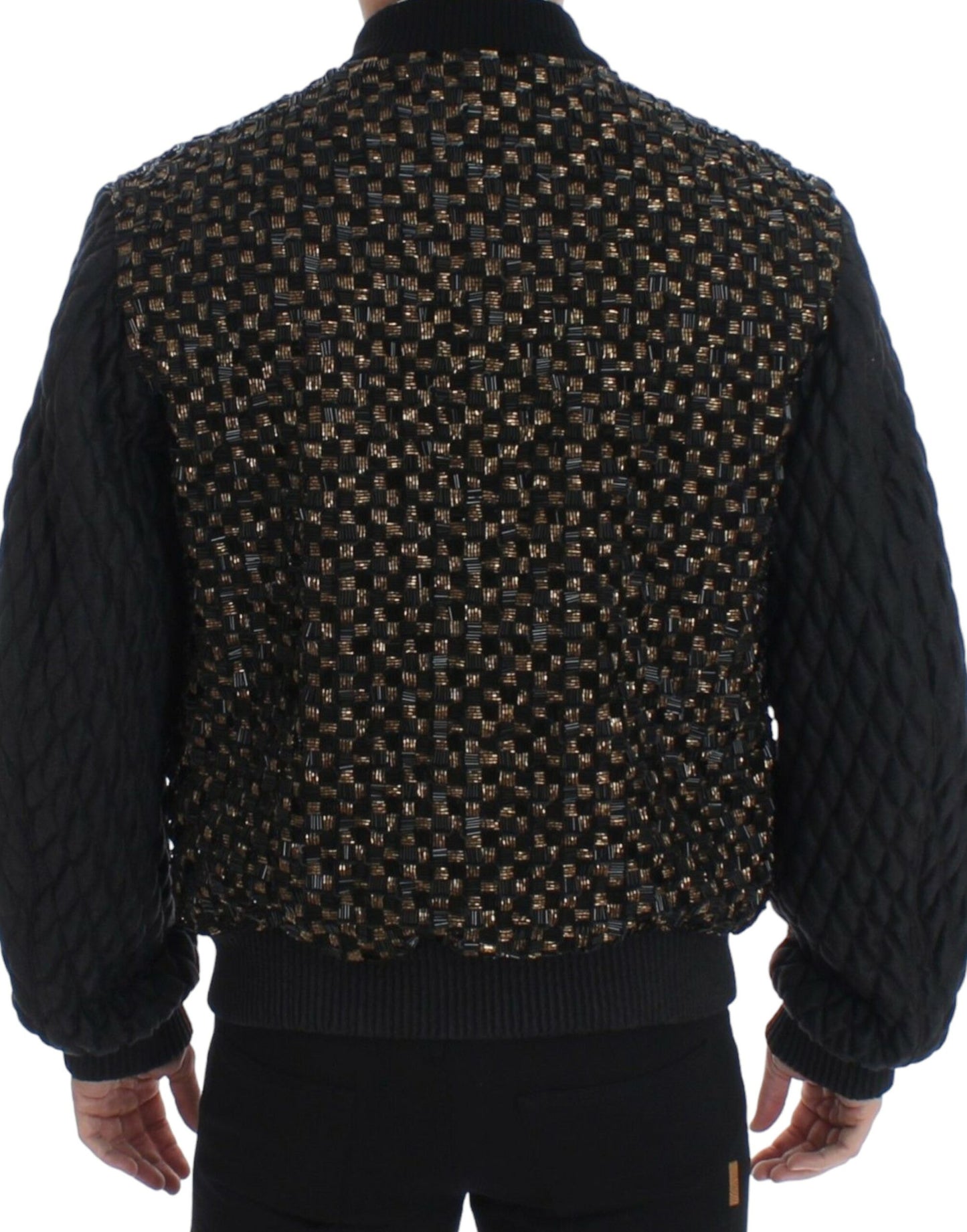 Elegant Black Sequined Designer Jacket - Virtus & Savoir